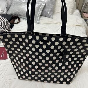 Kate Spade Black and Cream Apple Tote